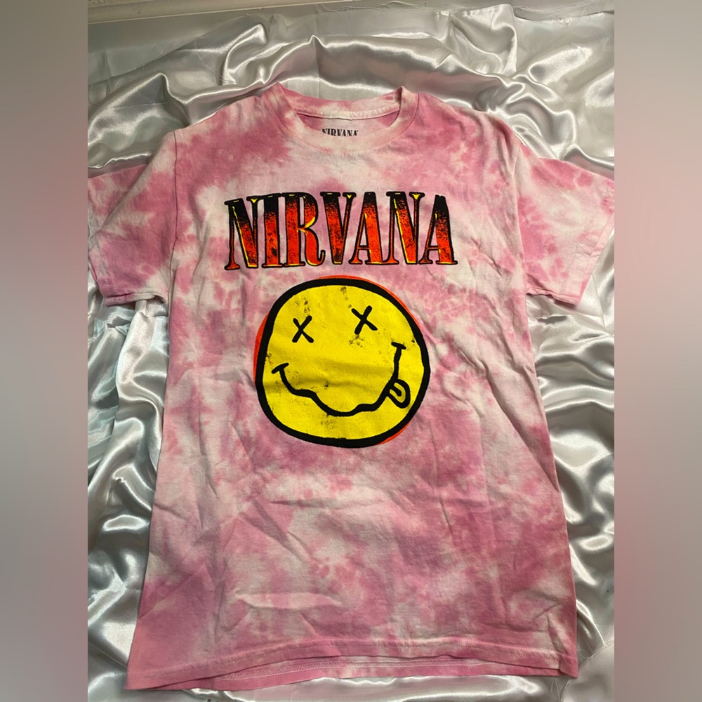 Nirvana Band Tee | Size S | Pink Tye dye